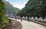 Biking through jungle