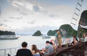 Relaxing on sundeck