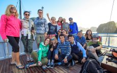 Happy travelers