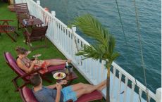Relaxing time on sundeck